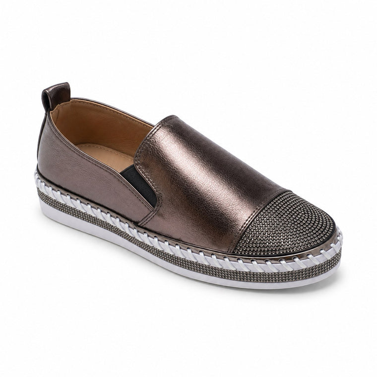 Crystal Slip-On — Bronze