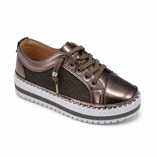Crystal Lace-Up — Bronze