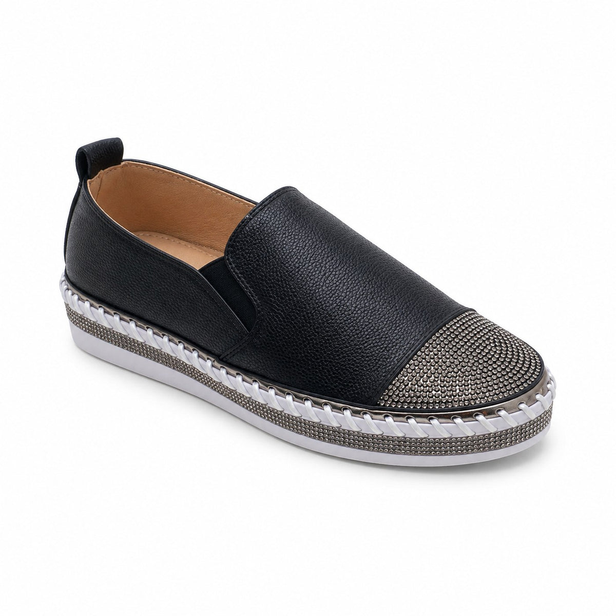 Crystal Slip-On — Black