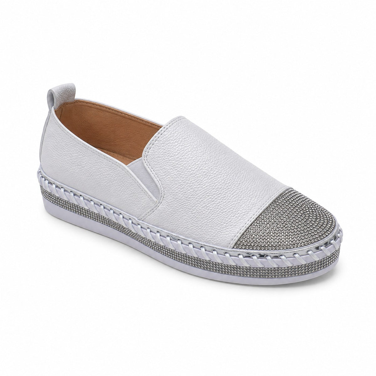 Crystal Slip-On — White