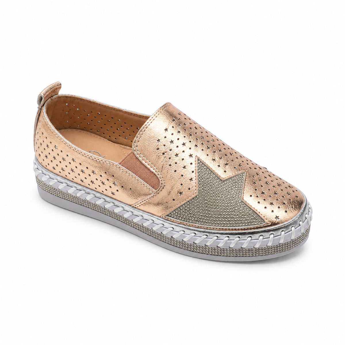 Perforated Slip-On — Rose Gold